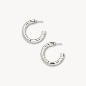 1" Perfect Hoops in Silver