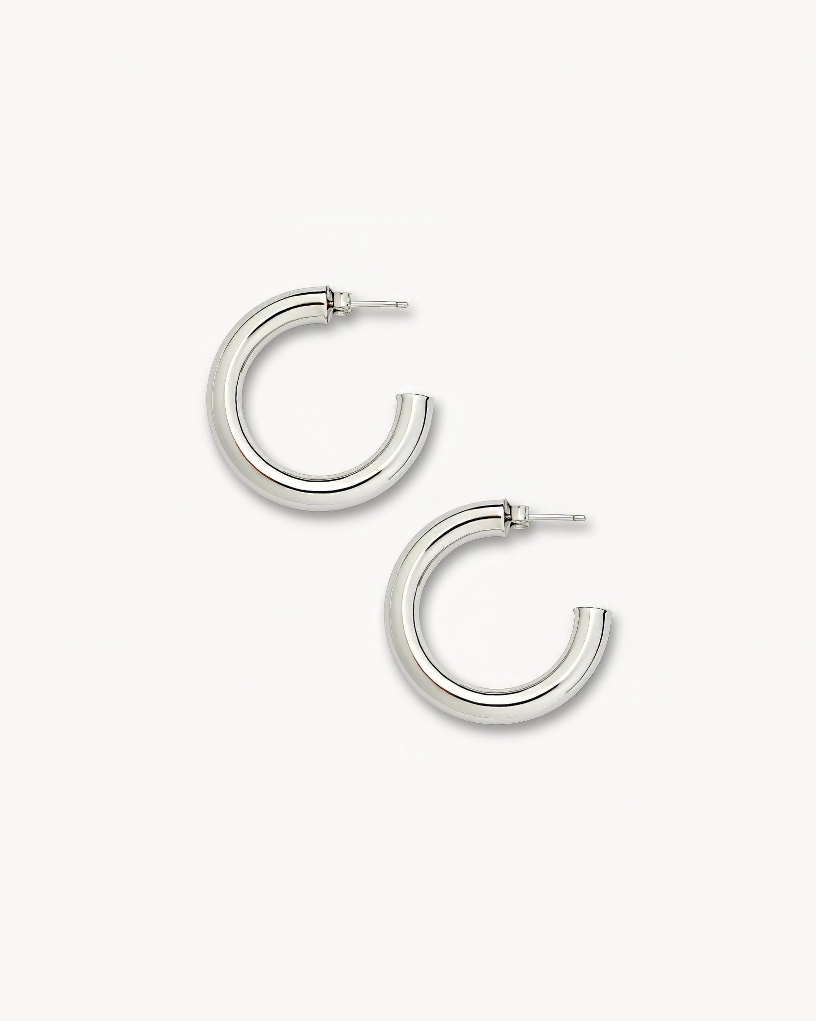 1″ Perfect Hoops in Silver
