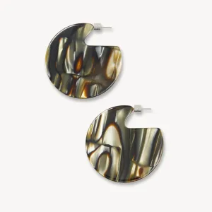 Clare Earrings in Midnight Horn