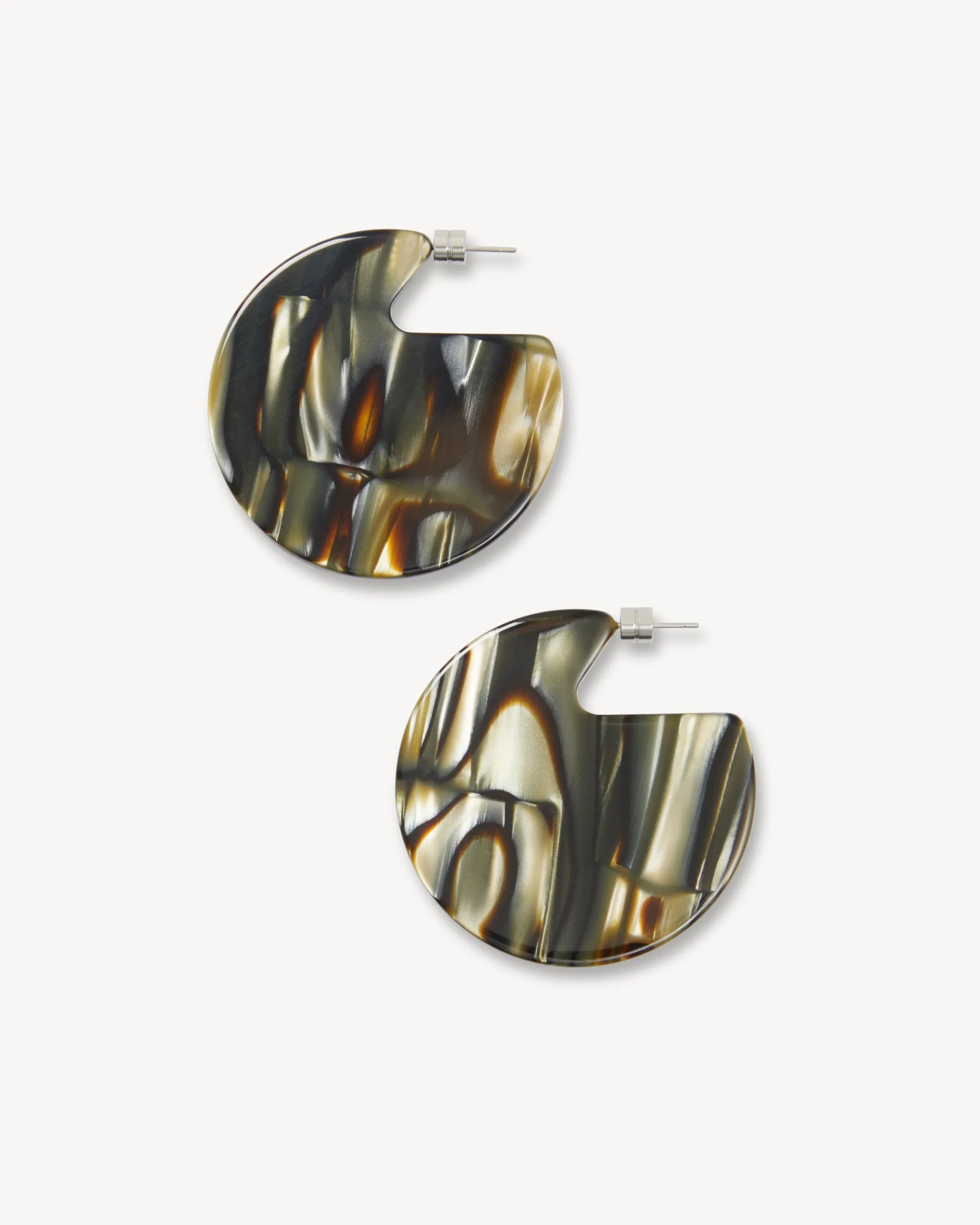 Clare Earrings in Midnight Horn