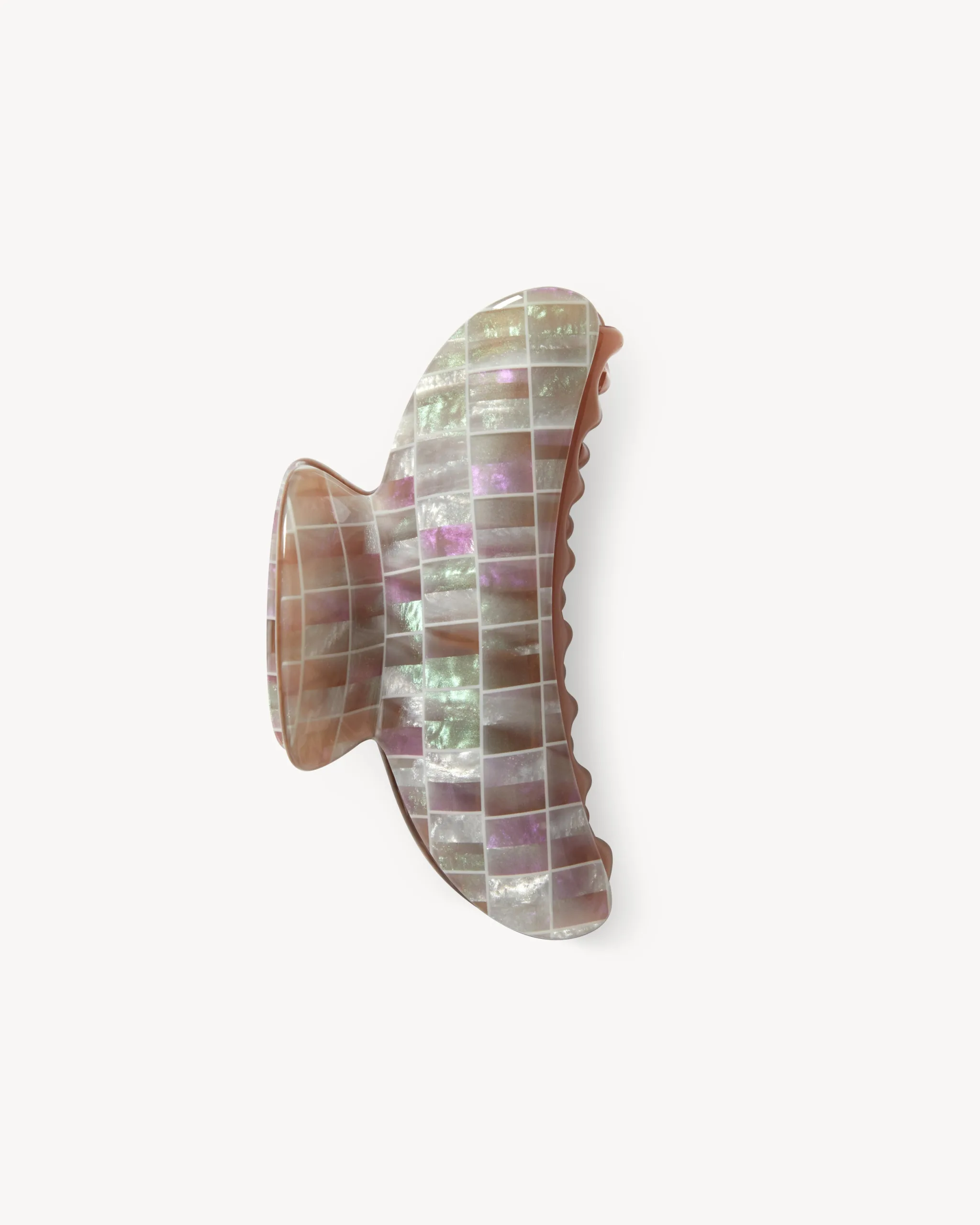 Grande Heirloom Claw in Brown Shell Checker