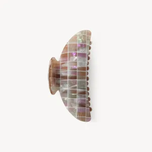 Midi Heirloom Claw in Brown Shell Checker