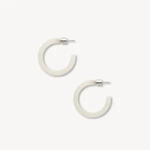 Mini Hoops in Milk Glass Matte
