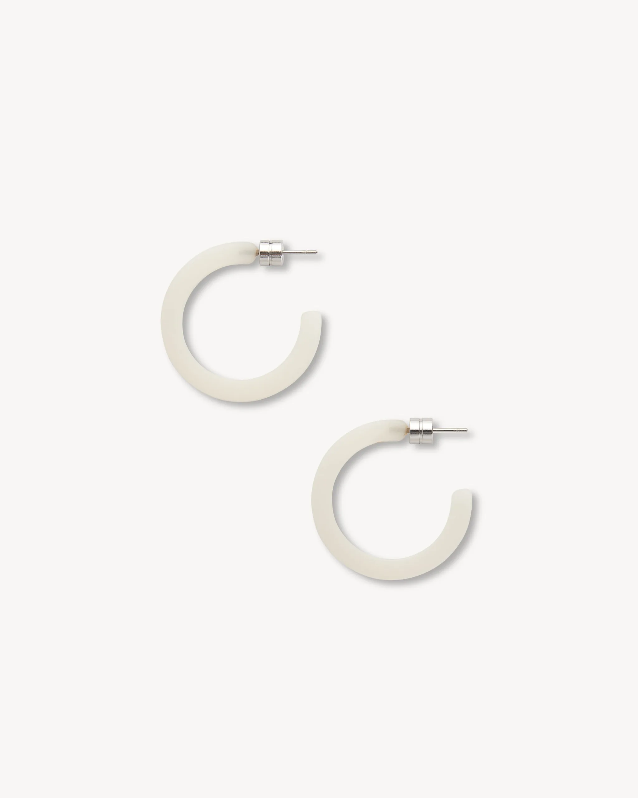 Mini Hoops in Milk Glass Matte