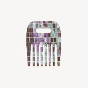 No. 4 Comb in Brown Shell Checker