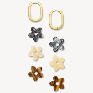 Petite Flower Charm Set in Solstice