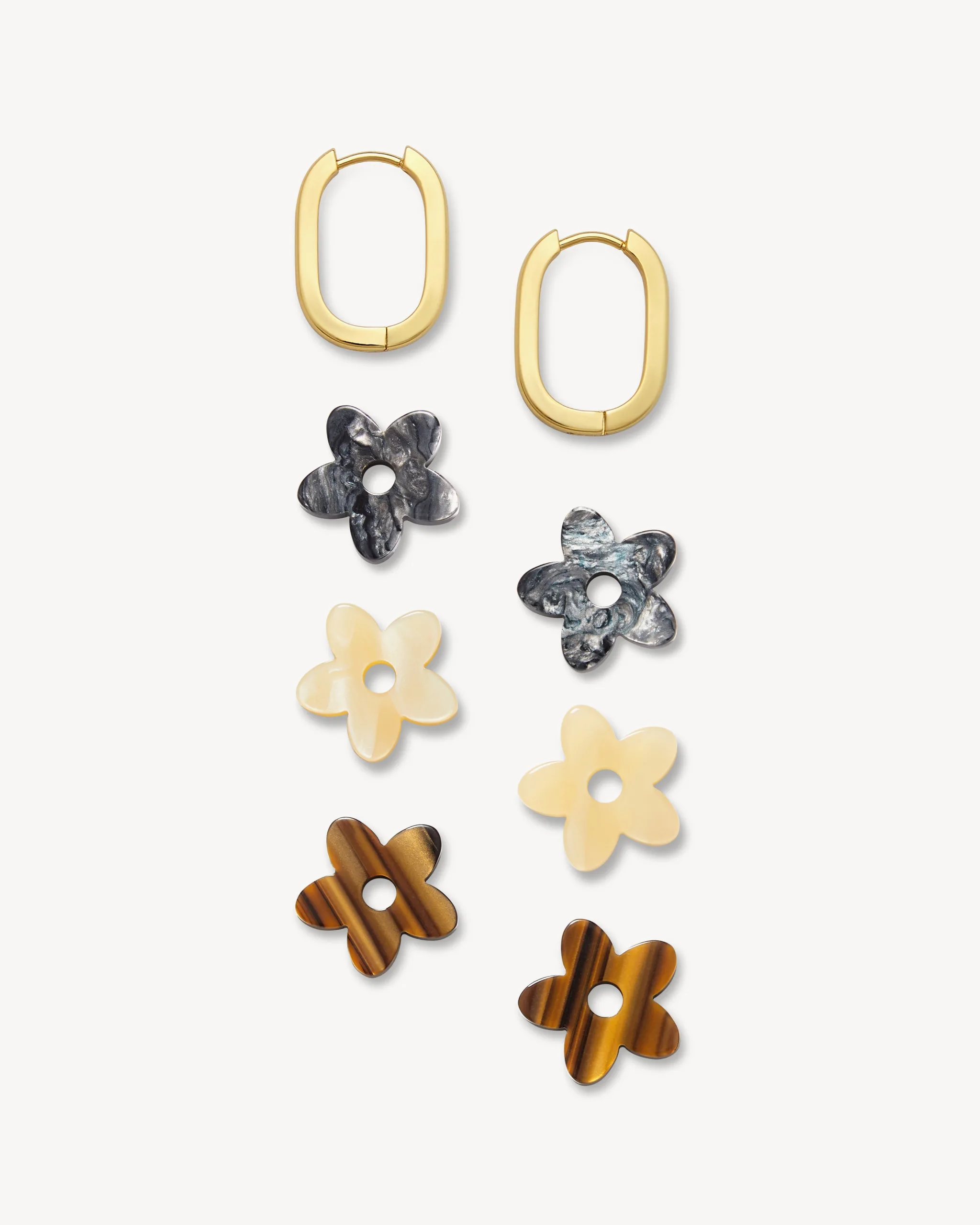 Petite Flower Charm Set in Solstice