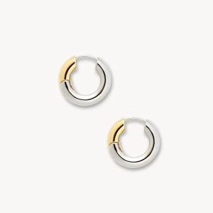 Baby Chunky Hoops in 3/4 Silver