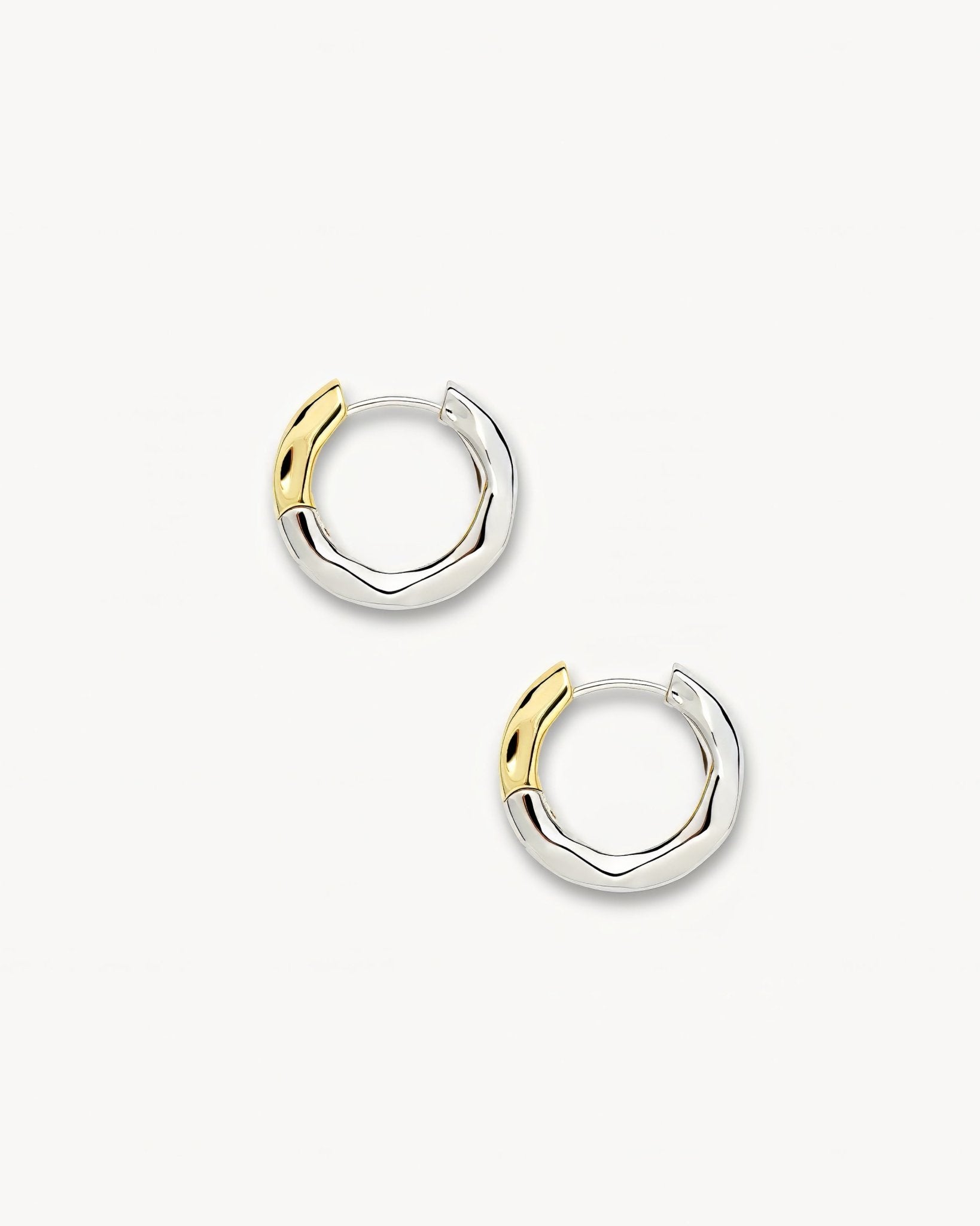 Petite Wavy Hoops in 3/4 Silver