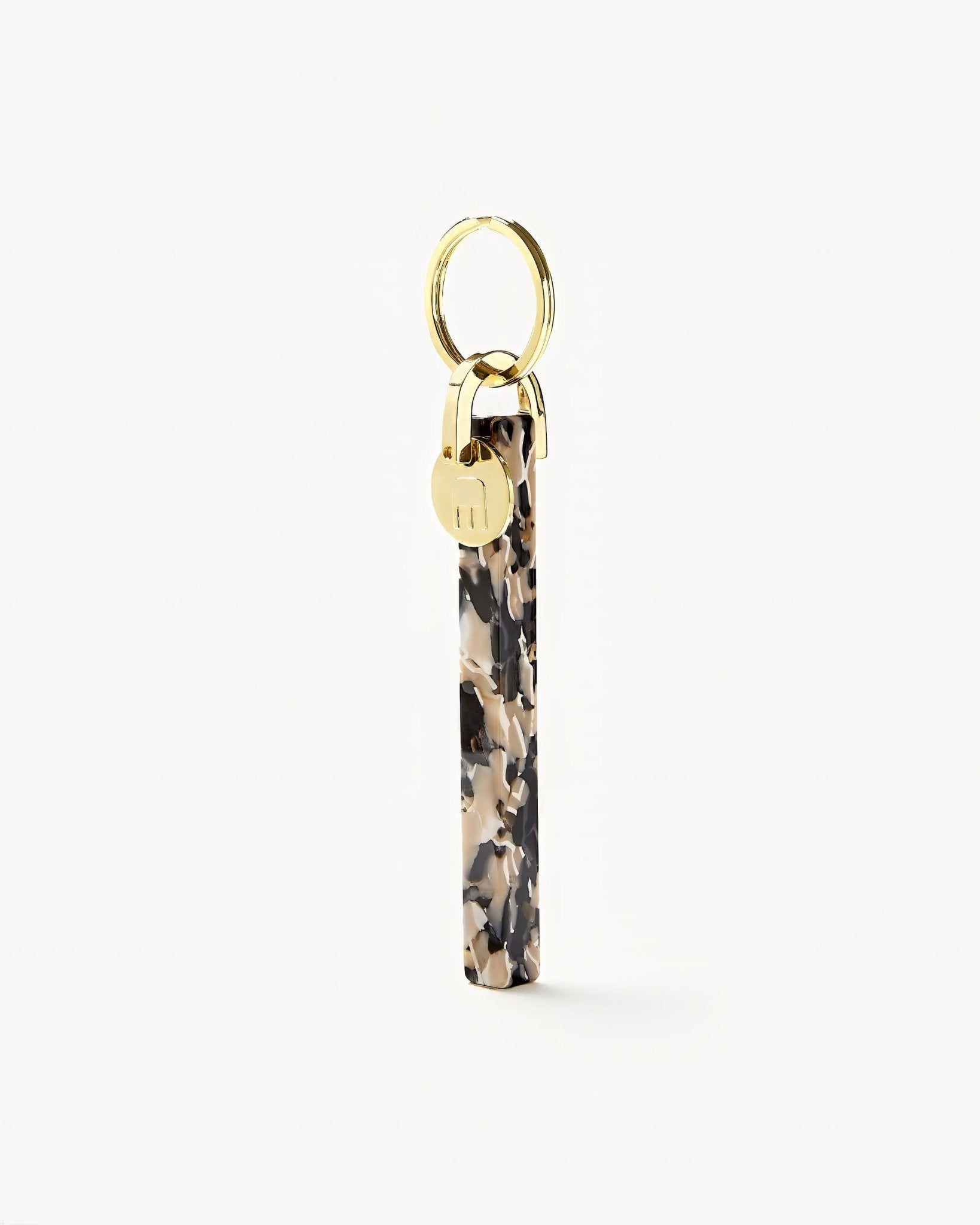 Bar Keychain in Abalone – Gold