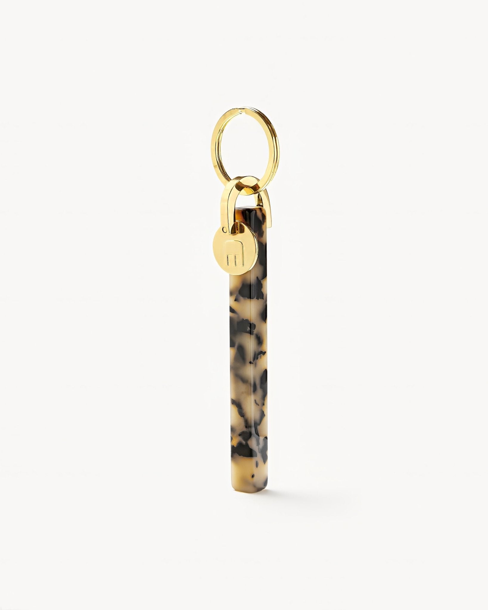 Bar Keychain in Blonde Tortoise – Gold