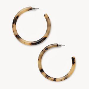 Bold Hoops in Blonde Tortoise