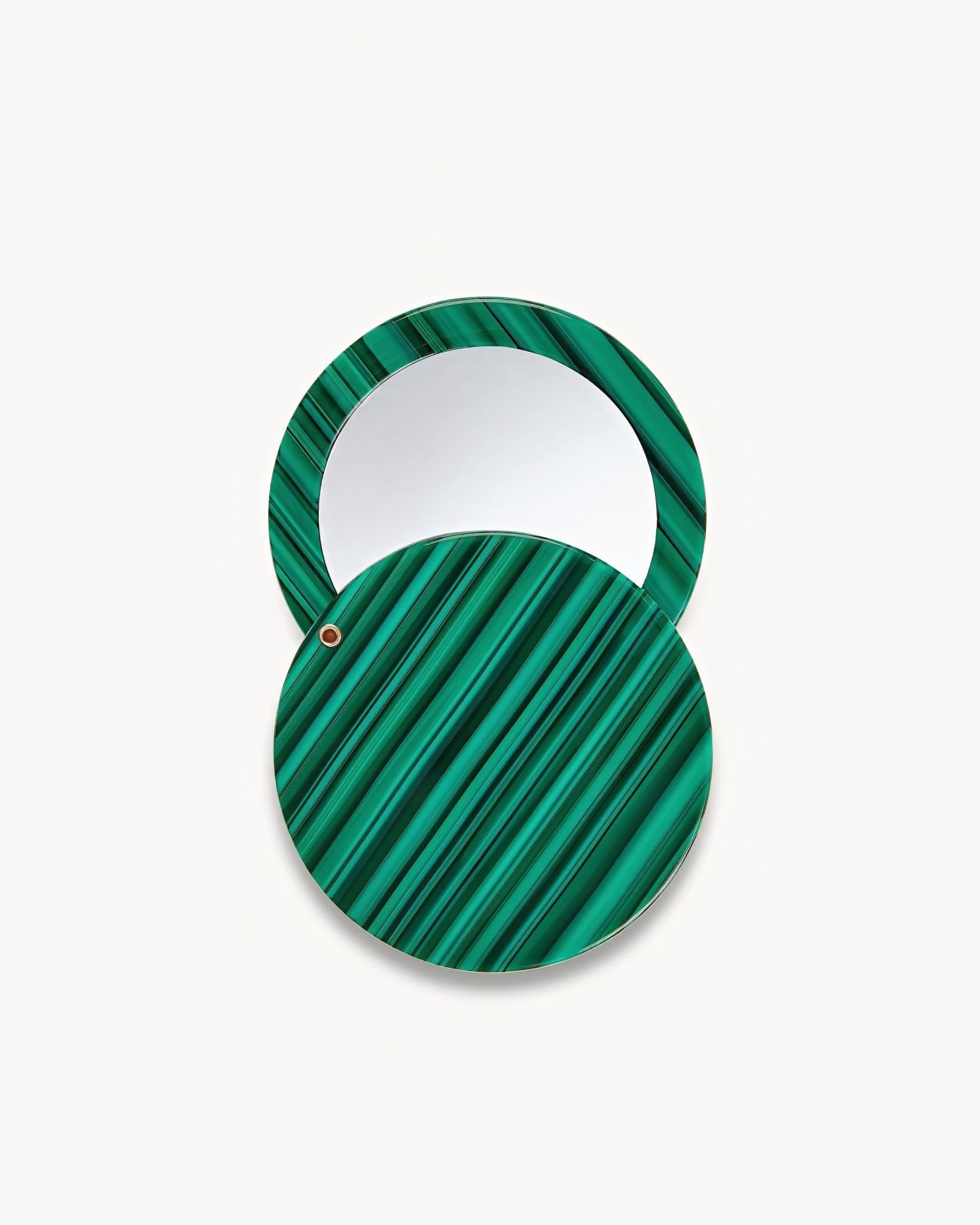 Circle Mirror in Malachite