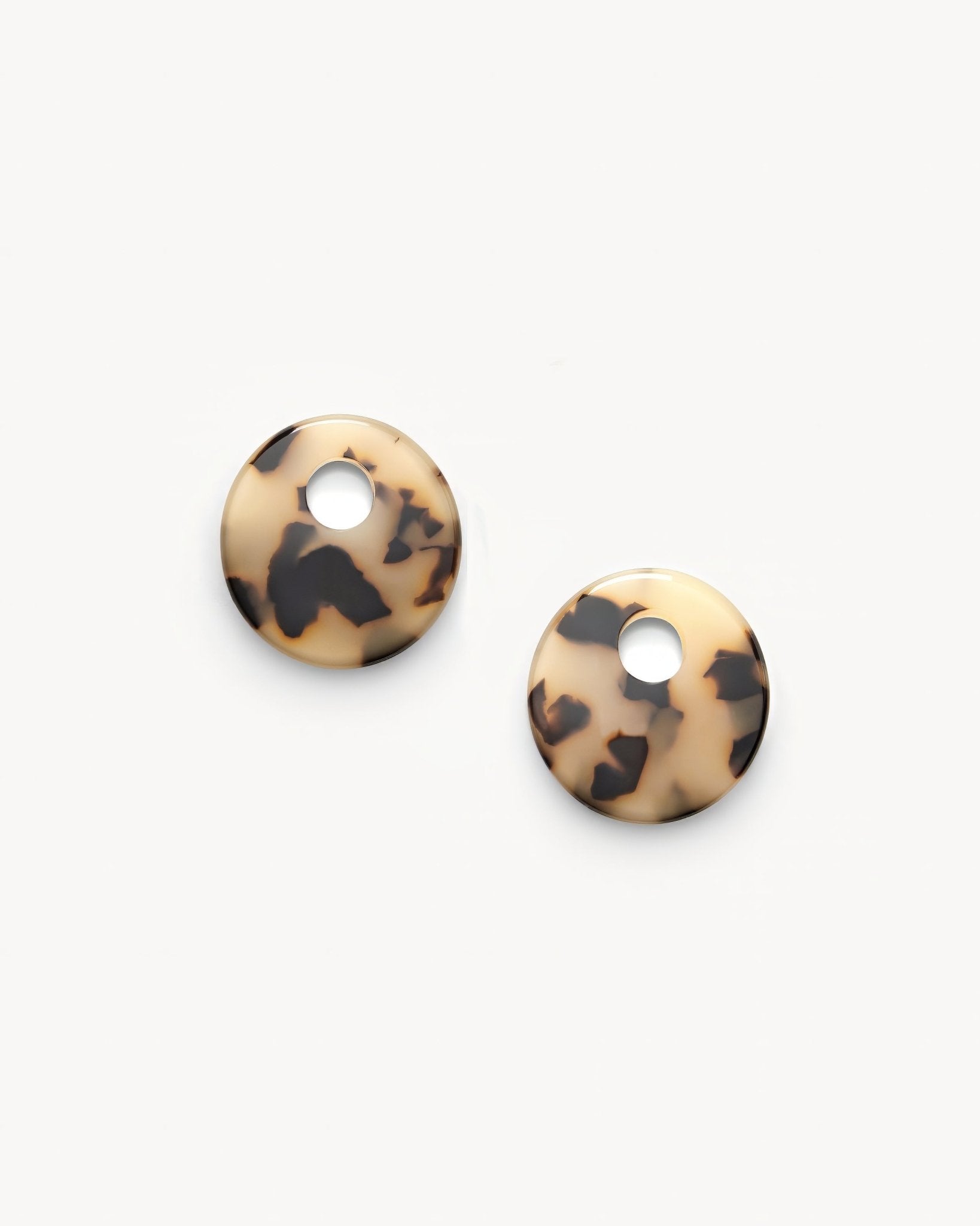 Chunky Disc Charms in Blonde Tortoise