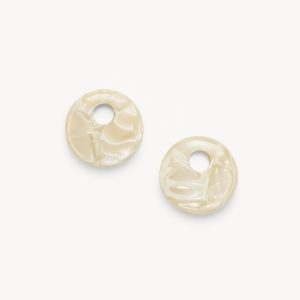 Chunky Disc Charms in Ivory