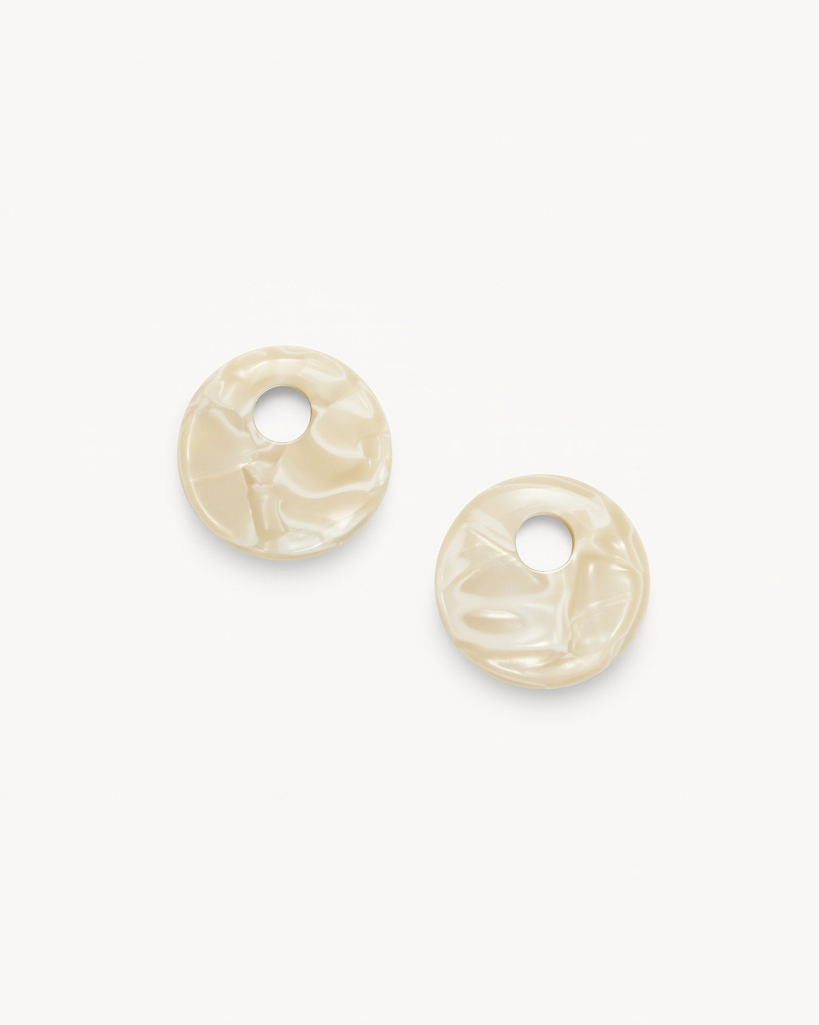Chunky Disc Charms in Ivory