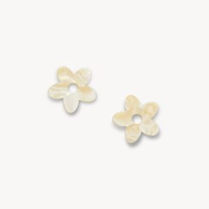 Petite Flower Charms in Ivory