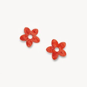 Petite Flower Charms in Poppy