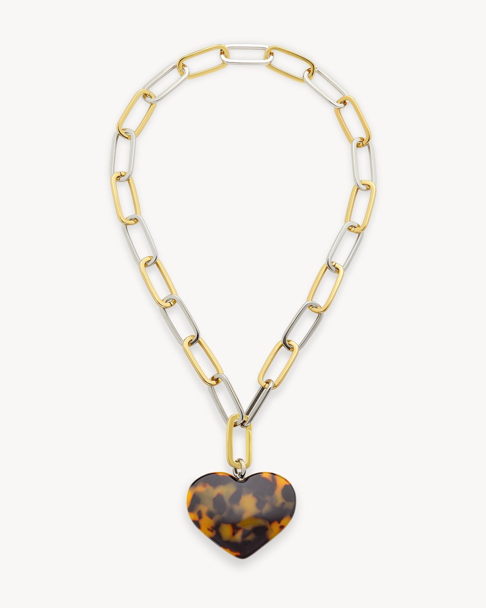 Grande Heart Pendant in Classic Tortoise
