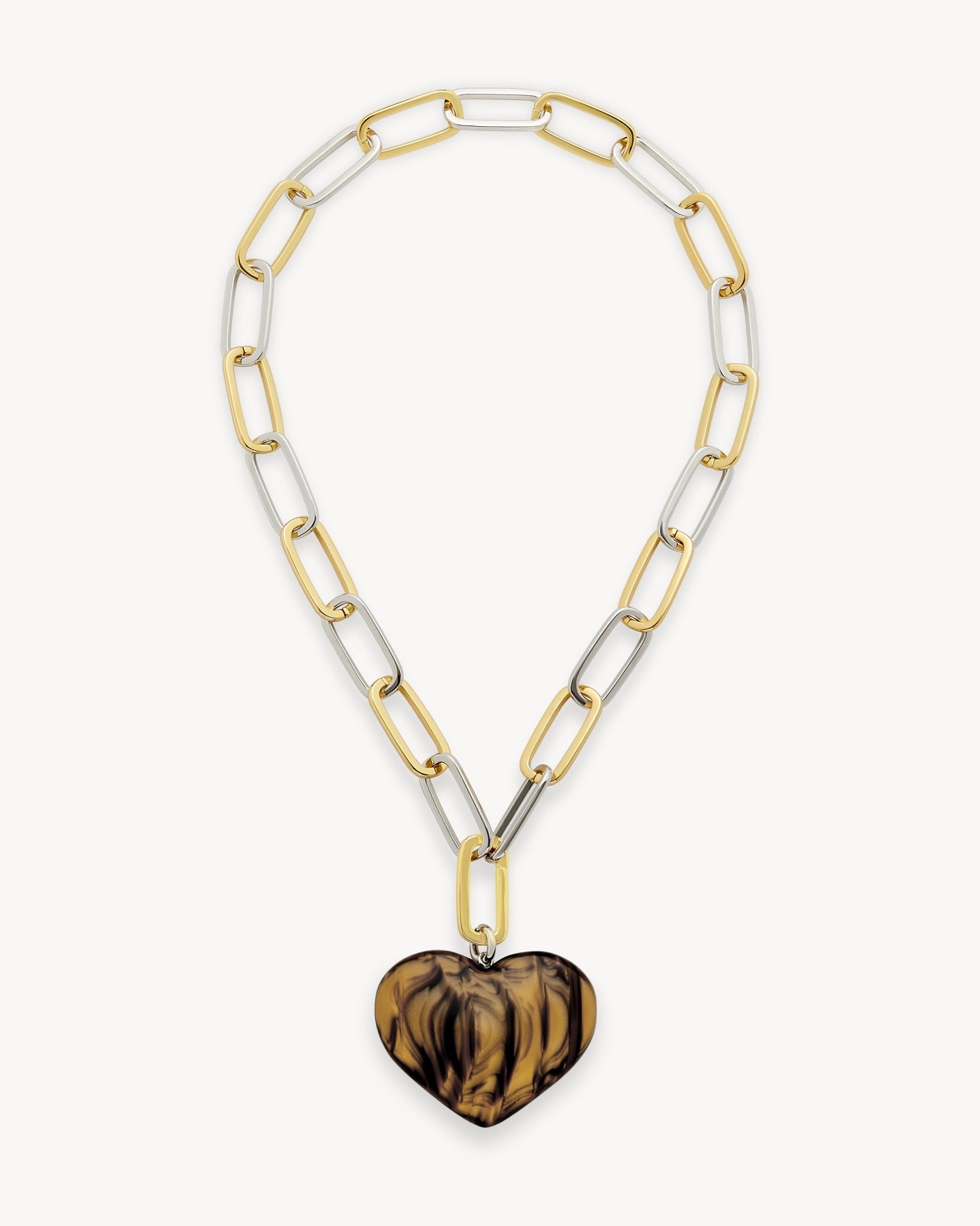 Grande Heart Pendant in Tiger’s Eye
