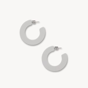 Kate Hoops in Light Grey Matte