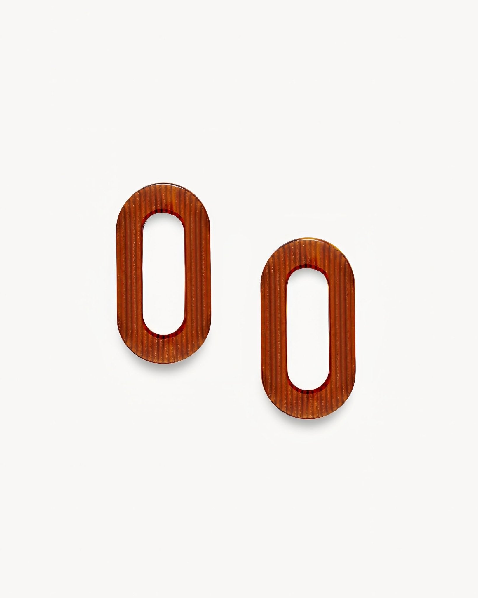 Chunky Link Charms in Dark Tortoise Stripe