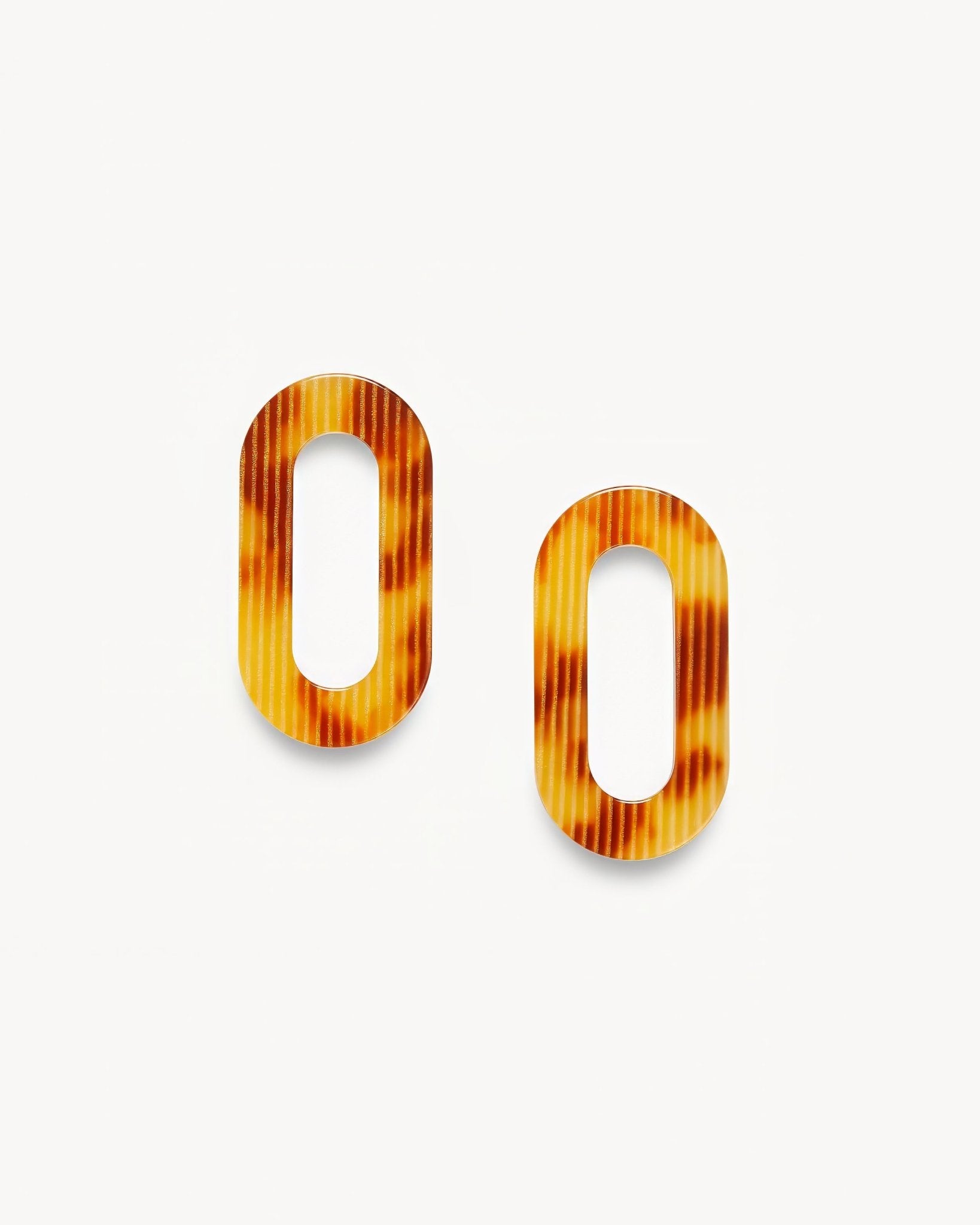 Chunky Link Charms in Light Tortoise Stripe