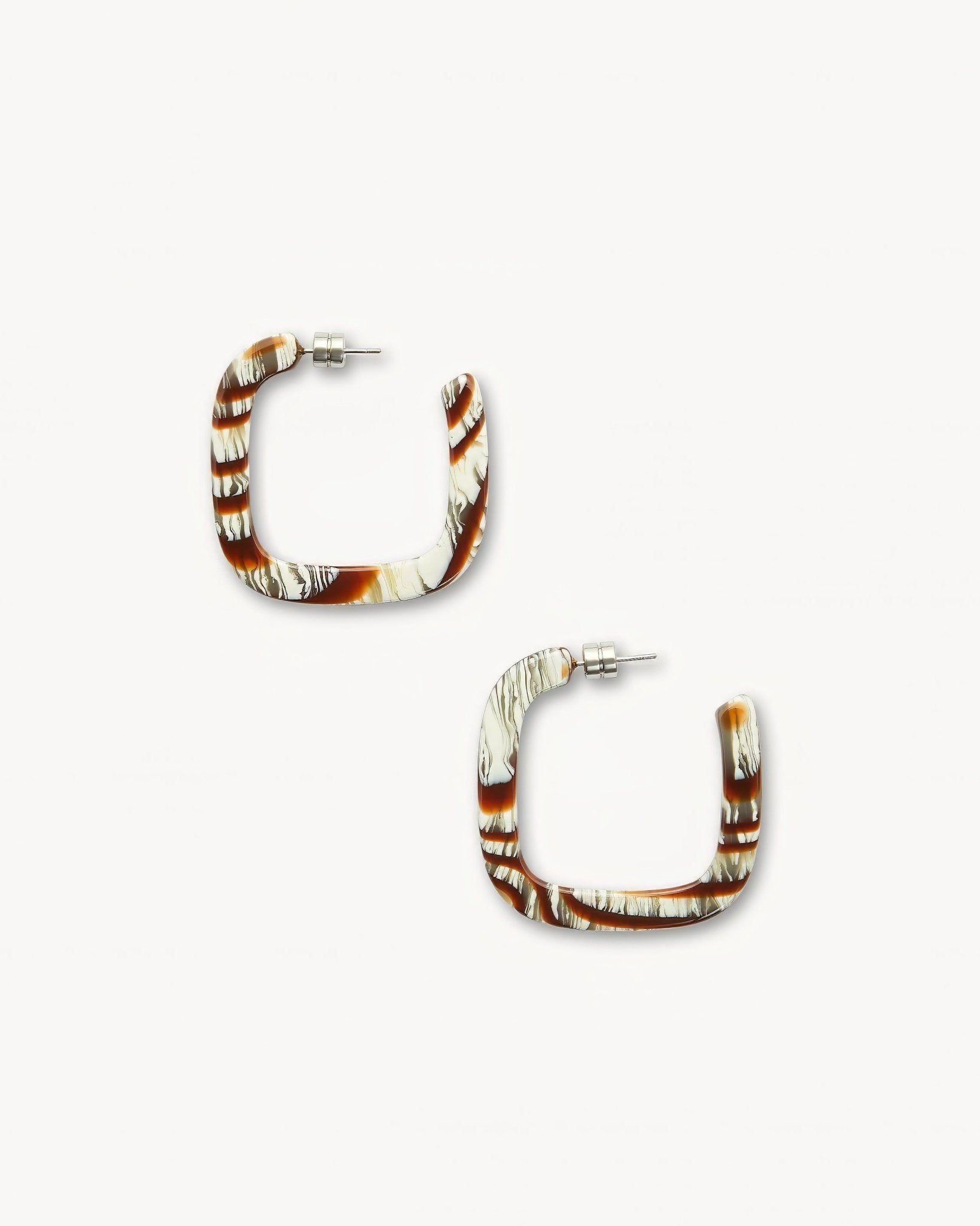 Midi Square Hoops in Canyon