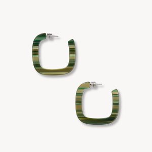 Midi Square Hoops in Meadow