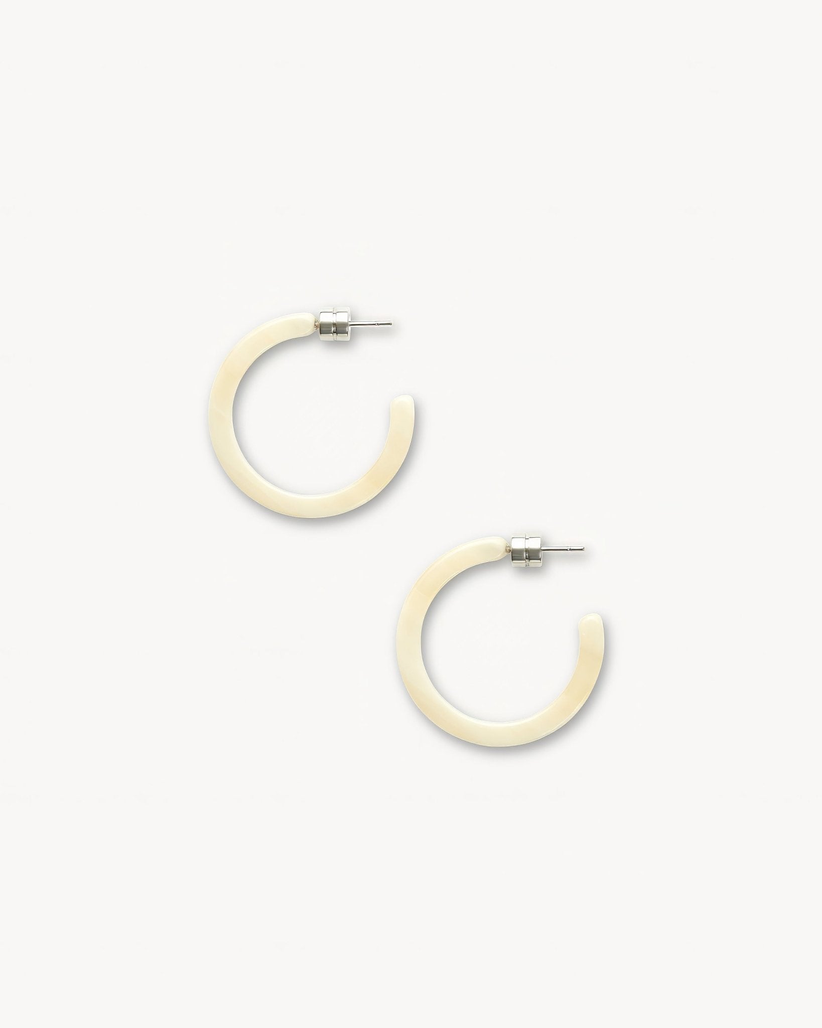 Mini Hoops in Alabaster