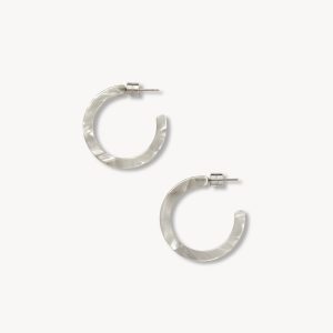 Mini Hoops in Grey Shell