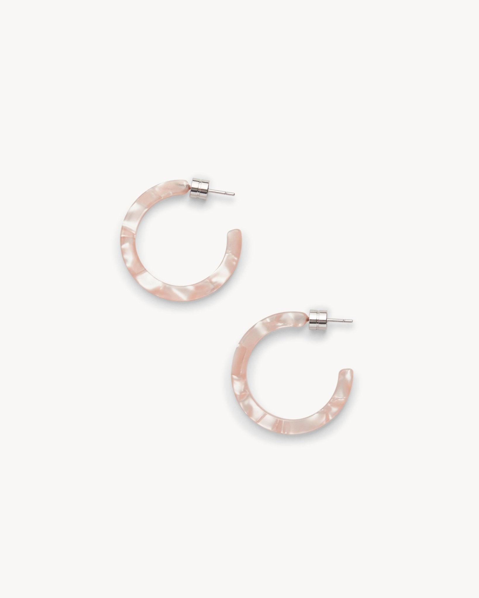Mini Hoops in Peach Shell