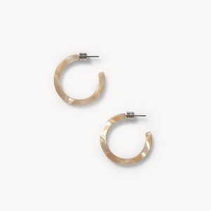 Mini Hoops in Sand Shell