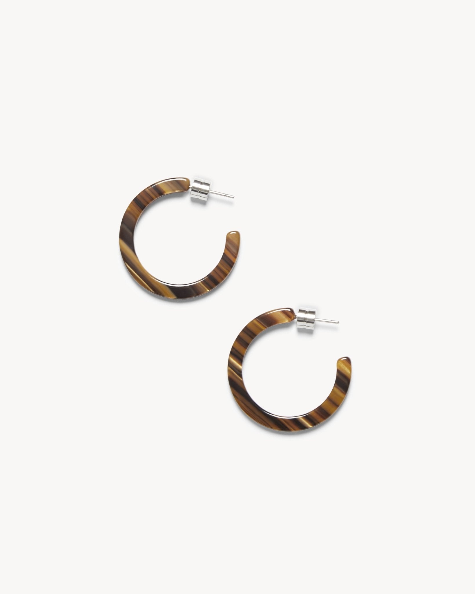 Mini Hoops in Tiger’s Eye