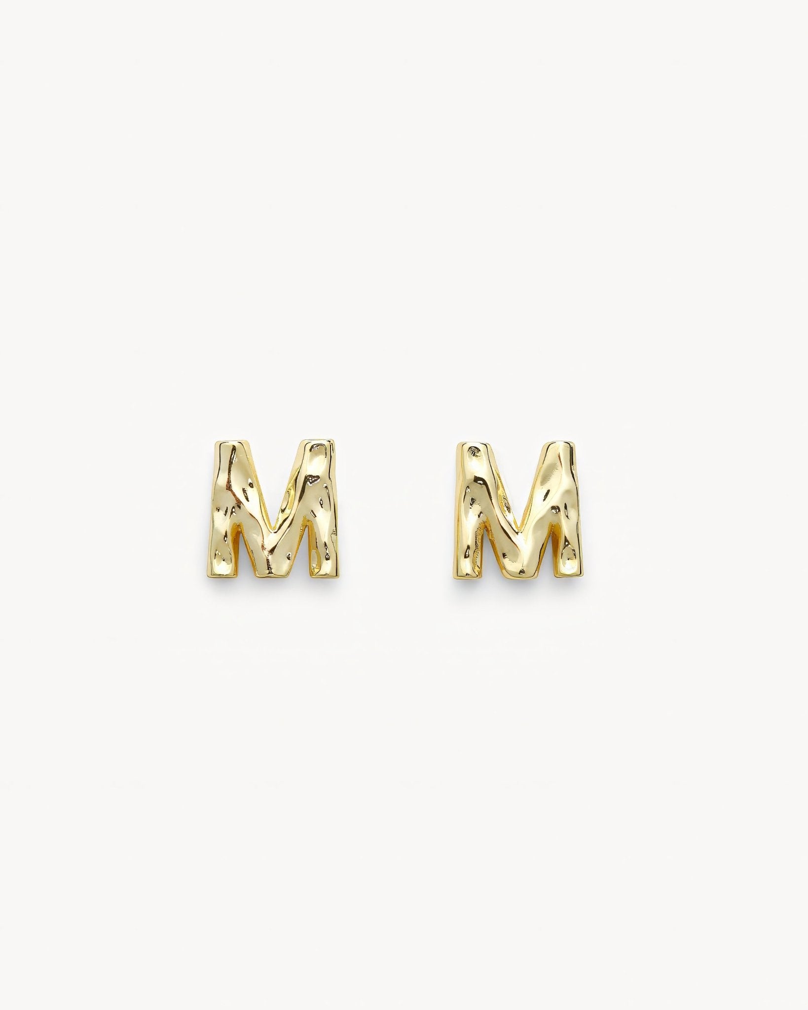 Monogram Studs in Gold