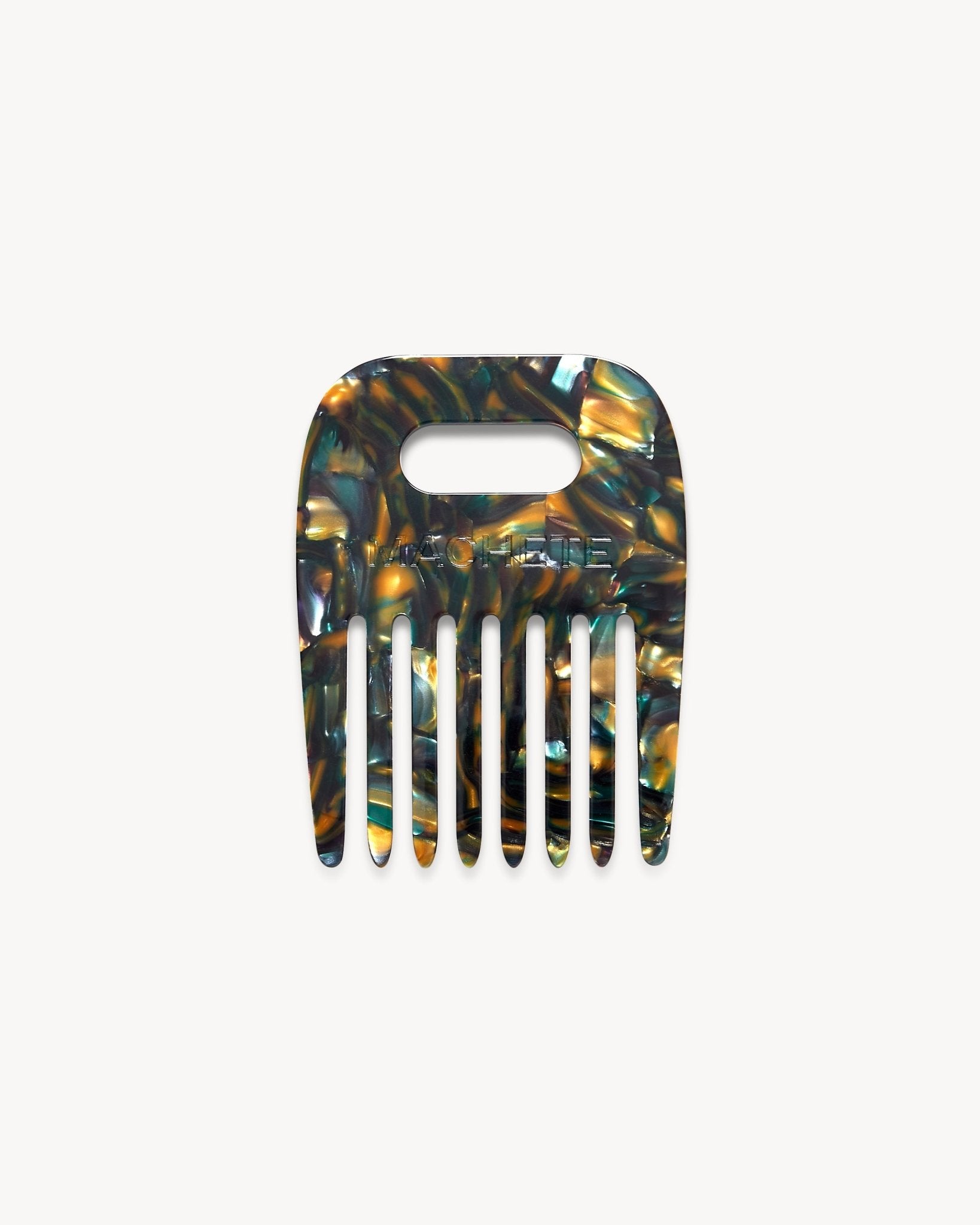No. 4 Comb in Green Tortoise