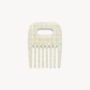 No. 4 Comb in Opalite Shell Checker