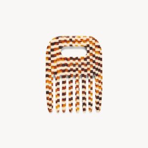 No. 4 Comb in Tortoise Checker