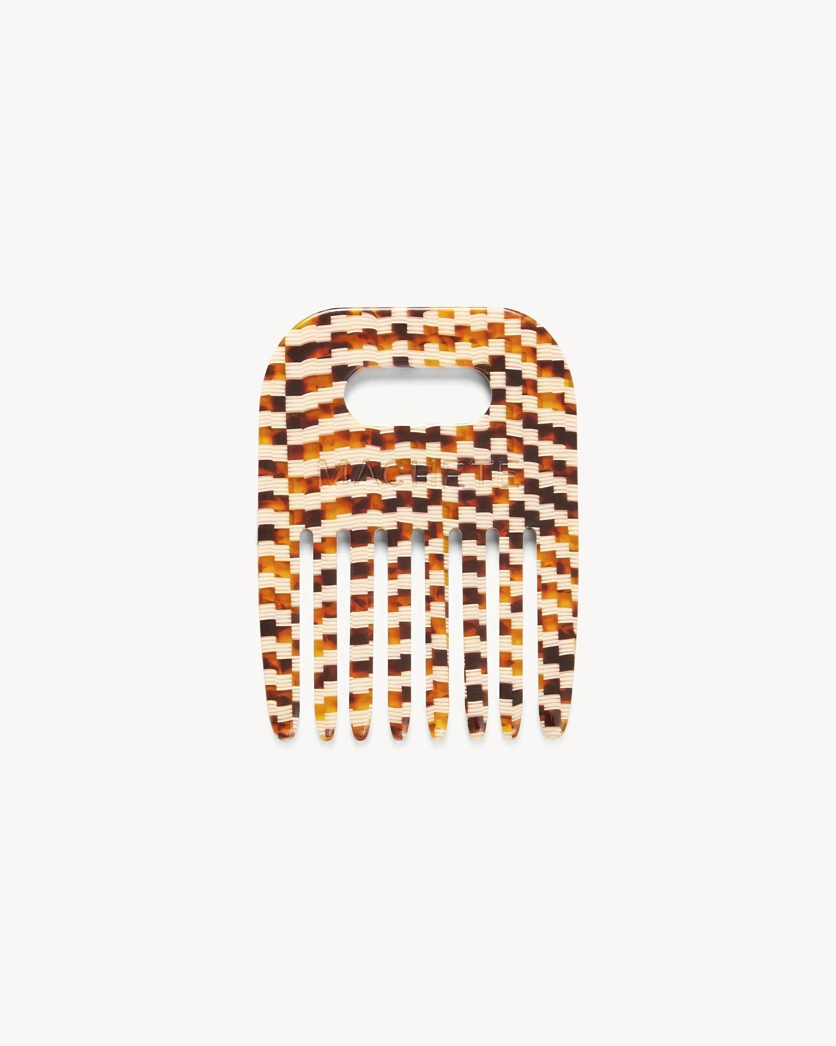 No. 4 Comb in Tortoise Checker