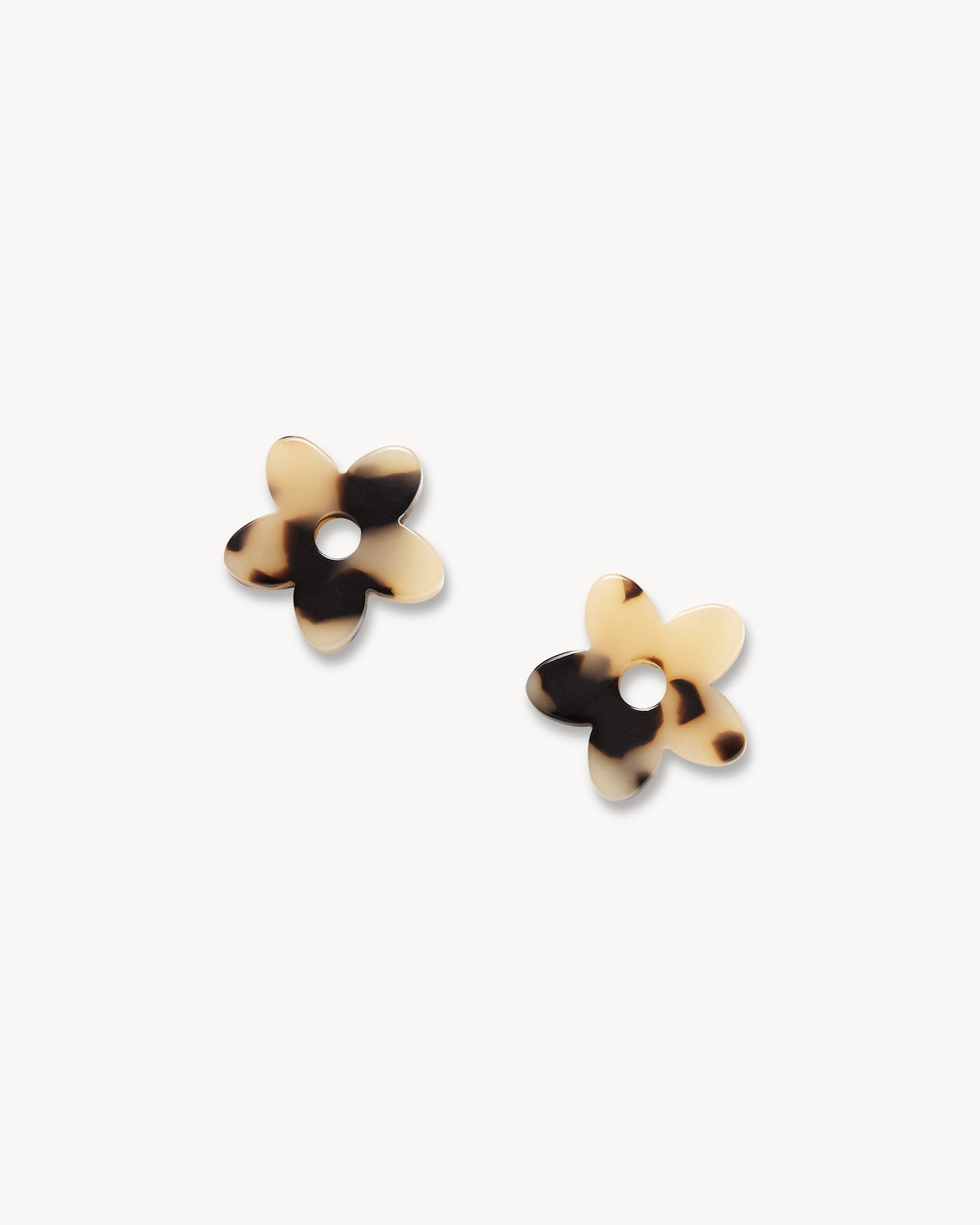 Petite Flower Charms in Blonde Tortoise