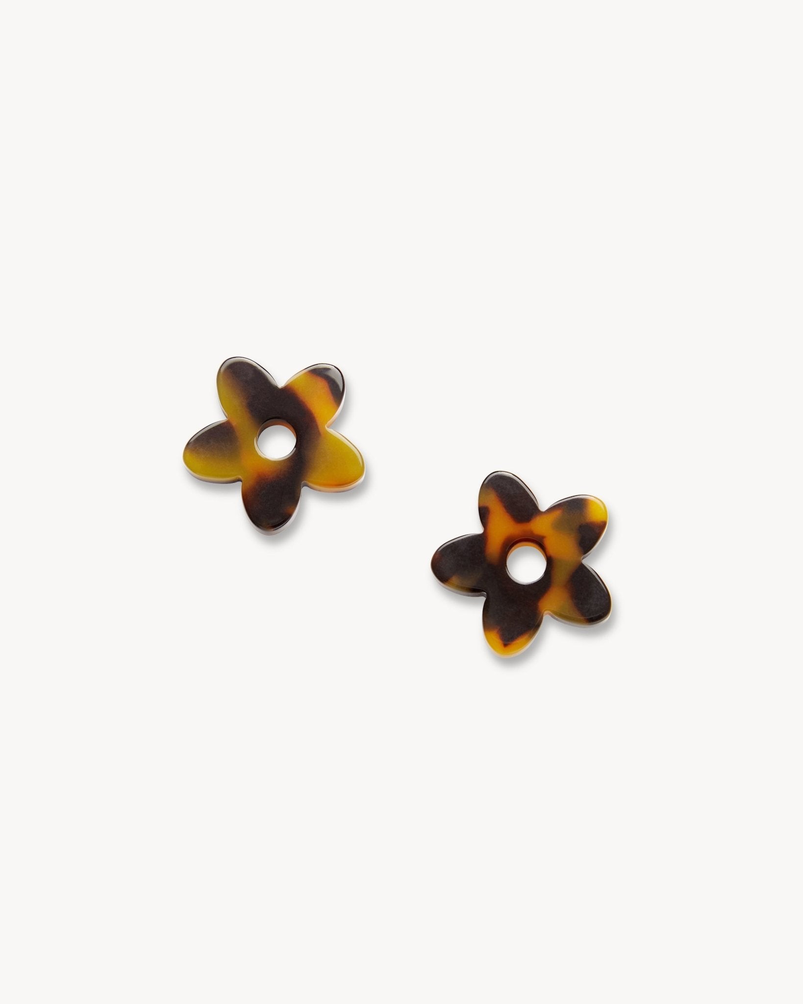 Petite Flower Charms in Classic Tortoise