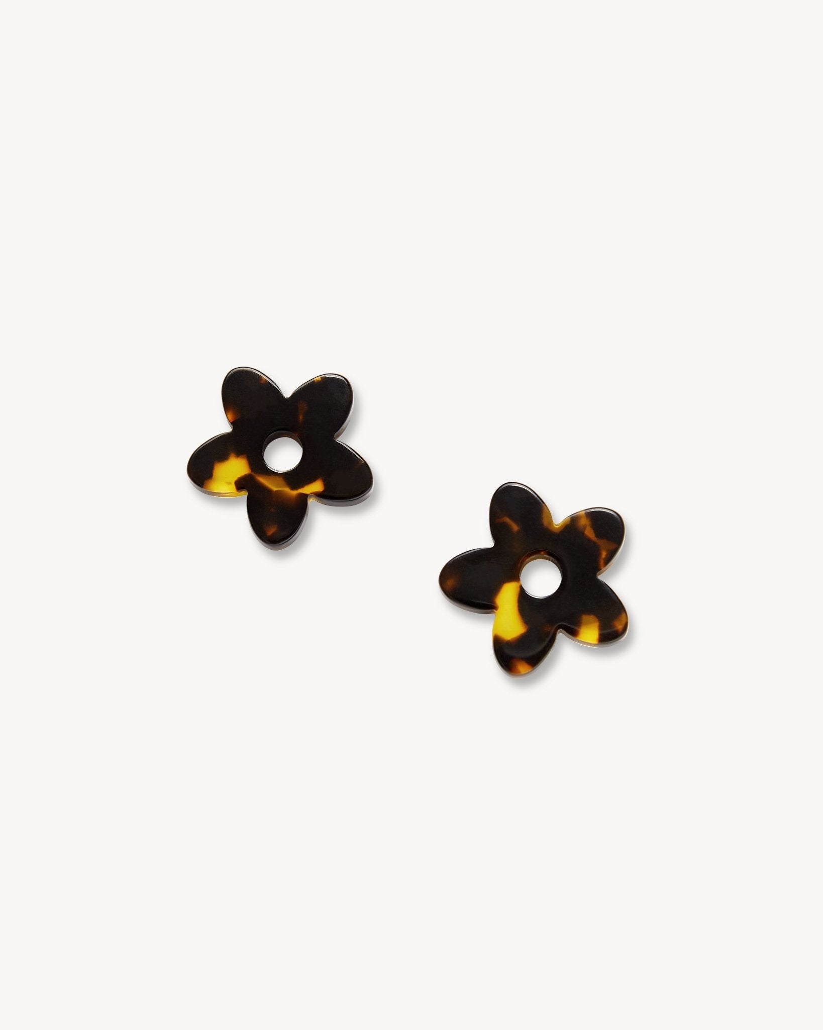 Petite Flower Charms in Dark Tortoise