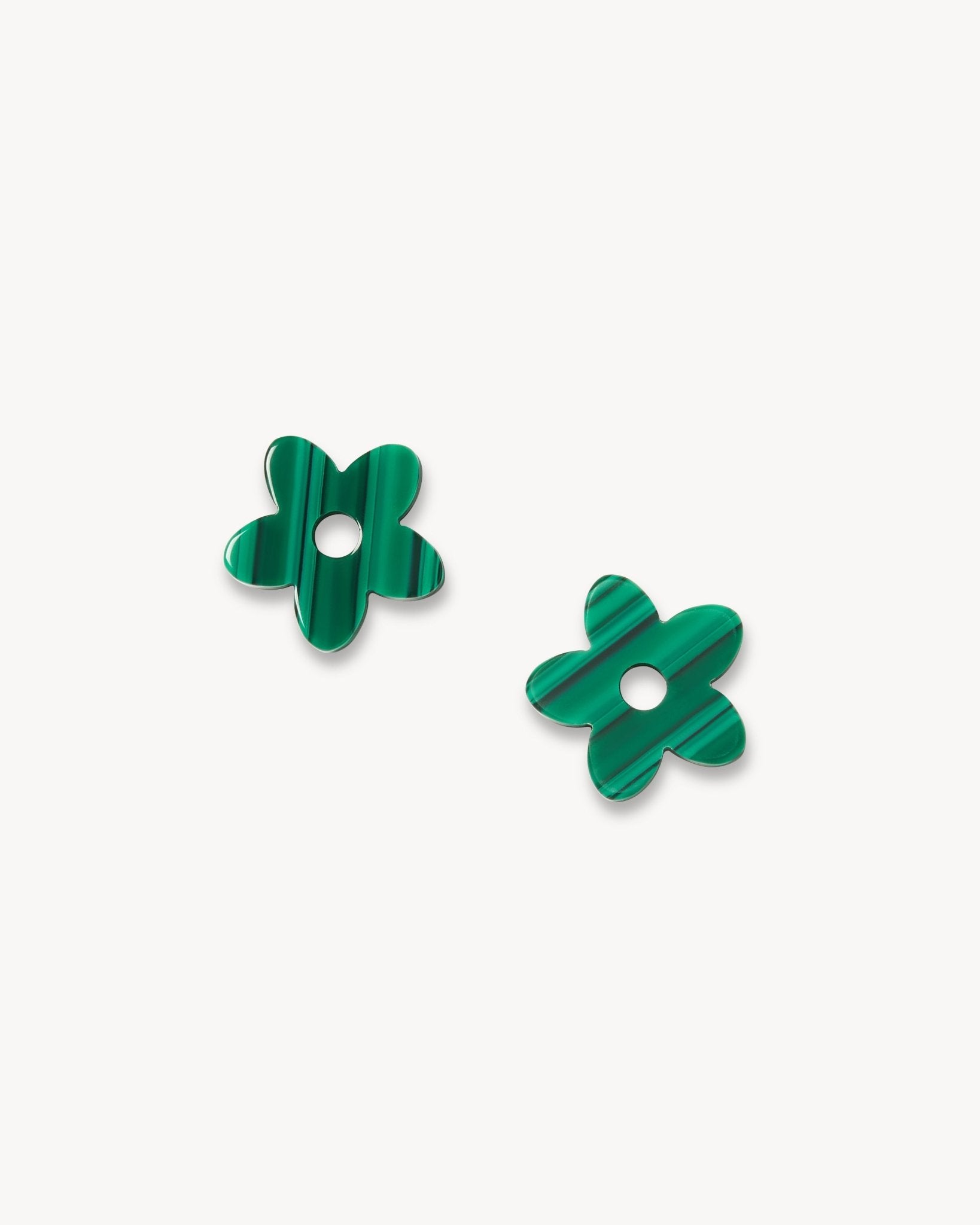 Petite Flower Charms in Malachite
