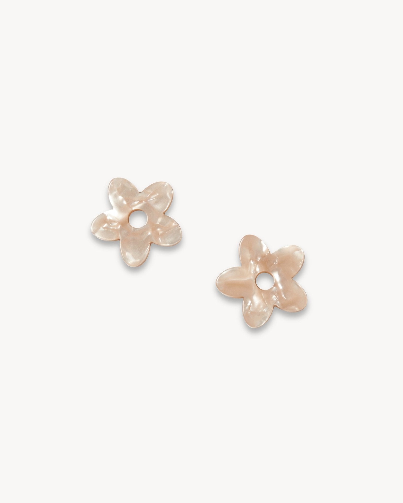 Petite Flower Charms in Peach Shell