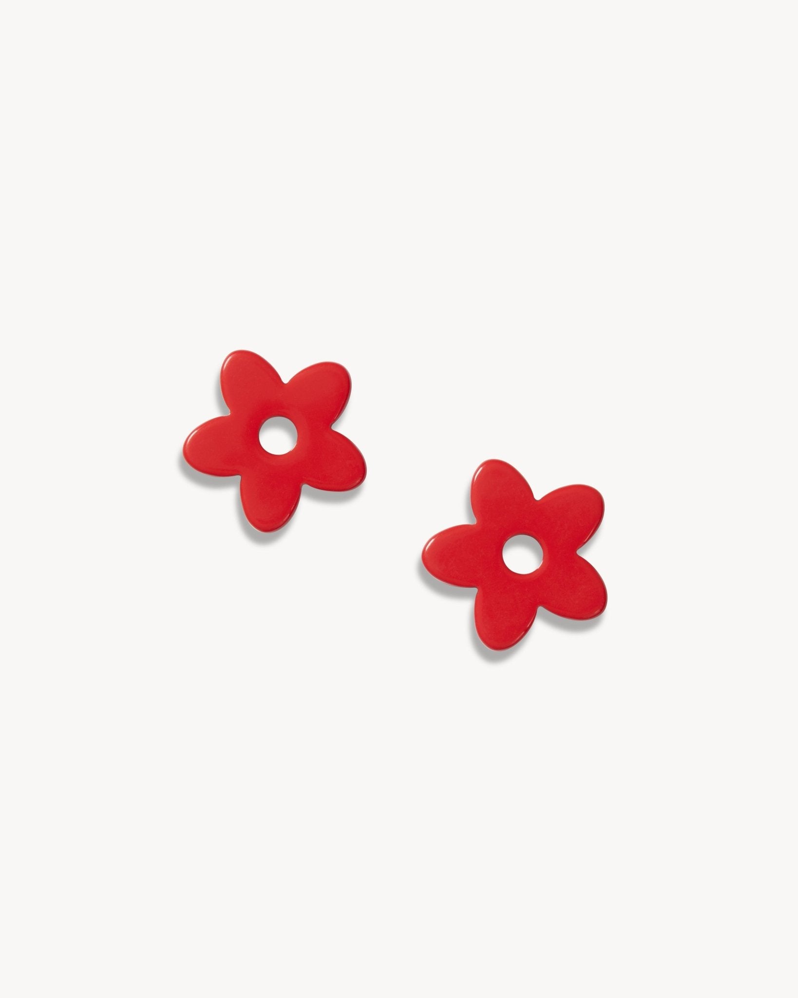 Petite Flower Charms in Ruby