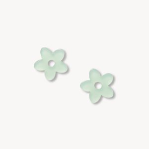 Petite Flower Charms in Sea Glass