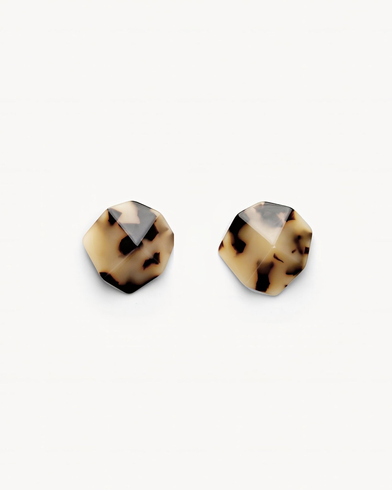 Sculpture Studs in Blonde Tortoise