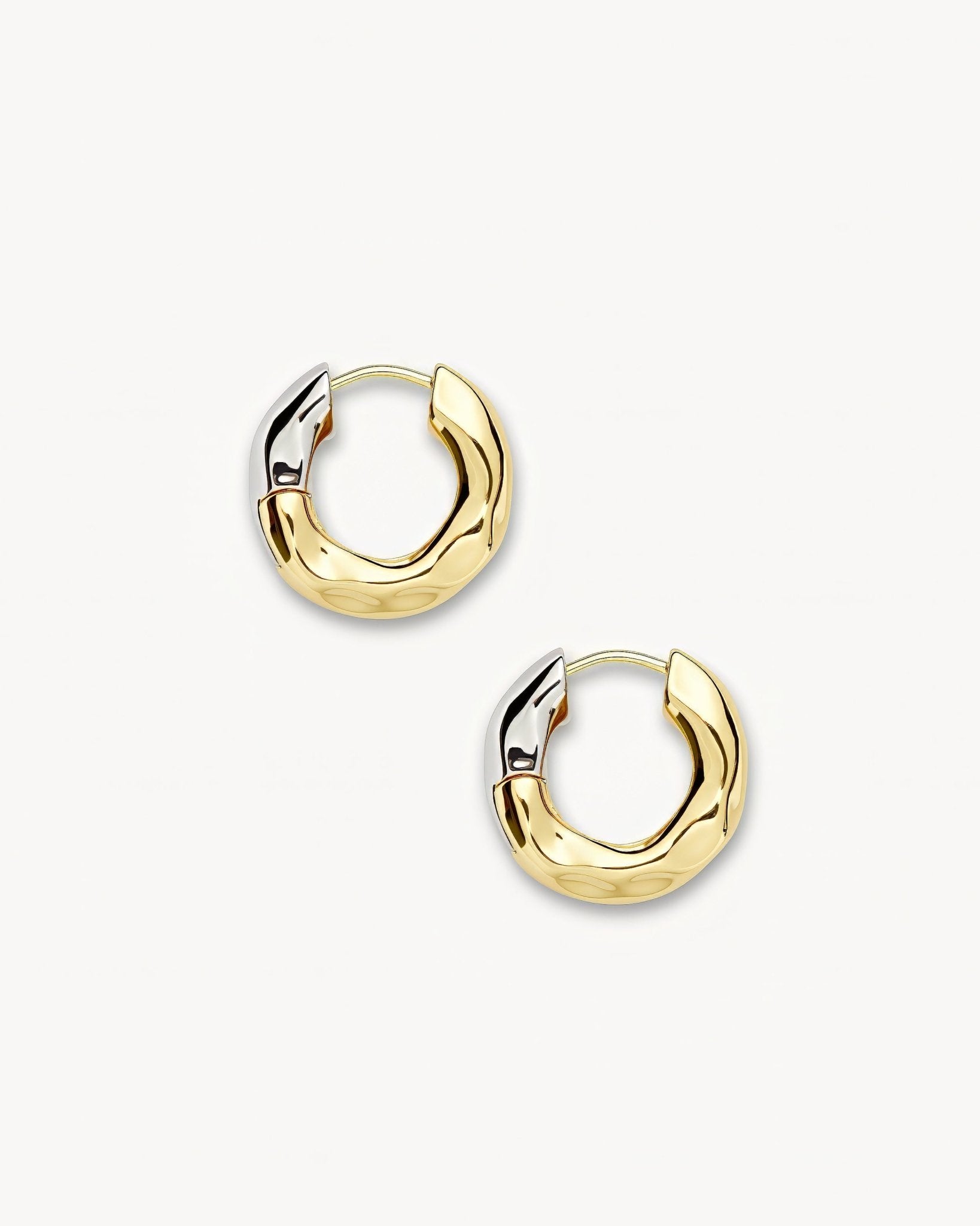 Wavy Chunky Hoops in 3/4 Gold